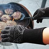 Better Choice Grillhandschuhe, Ofenhandschuhe Hitzebeständige bis zu 500 ° C, Premium Kochhandschuhe für BBQ, Kochen, Backen und Schweißen - 6