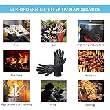 Karrong Grillhandschuhe Hitzebeständig Ofenhandschuhe, BBQ Handschuhe Hitzebeständig bis zu 500℃ / 932℉ mit EN407 Zertifizierte für BBQ, Grill, Kochen, Backen, Schweißen, Schwarz(1 Paar) - 7