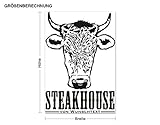 Klebefieber Wandtattoo Steakhouse B x H: 50cm x 73cm Farbe: dunkelgrün - 2