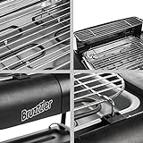 Bruzzzler BBQ Elektrogrill - Standgrill mit Warmhalte-Rost, (2000 Watt) - 