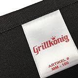 N°1 GRILLKÖNIG deluxe - Mein Grill, Meine Regeln - Grillschürze Premium mit verstellbarem Nackenband und Seitentasche - 