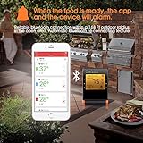Morpilot Bluetooth Grillthermometer mit 6 Temperaturfühlern Digitales Bratenthermometer APP Steuer für BBQ und Küche kochen - 