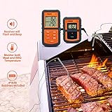 ThermoPro TP08 Barbecue Funk Grillthermometer Set Digitales Bratenthermometer BBQ Thermometer mit 2 Temperaturfühlern für BBQ, Ofen und Grills - 