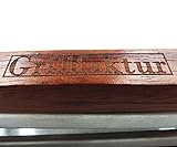 Lange Edelstahl Grillzange (45 cm) mit Holzgriff aus hochwertigem Palisander von Grillfaktur - 