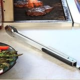 Premium Grillzange Küchenzange Universalzange aus Edelstahl mit Silikon für Grillen, Kochen, Backen & Servieren - 