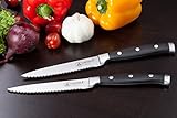 Laguiole / Steak Messer / 2-teilig / Cromova 18 Edelstahl / Maße der Messer: 24 cm / Praktisch - 